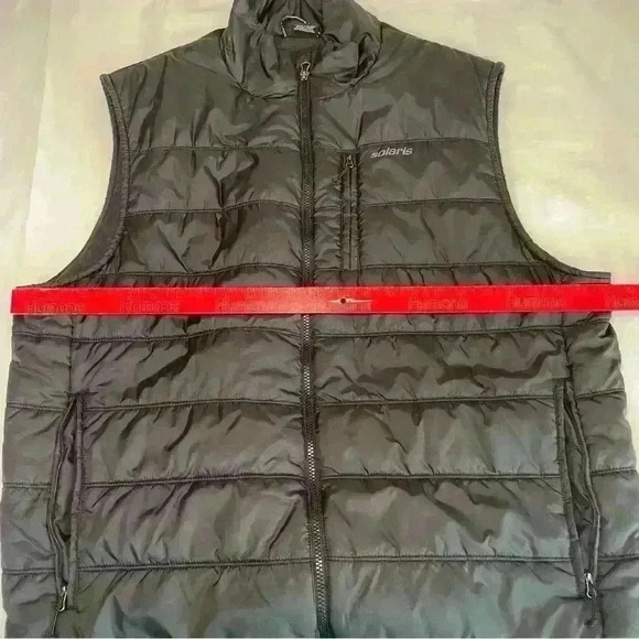 Solaris Men's Black Outdoors Lightweight Puffer Vest Jacket Size 2XB Outdoor - Picture 5 of 9